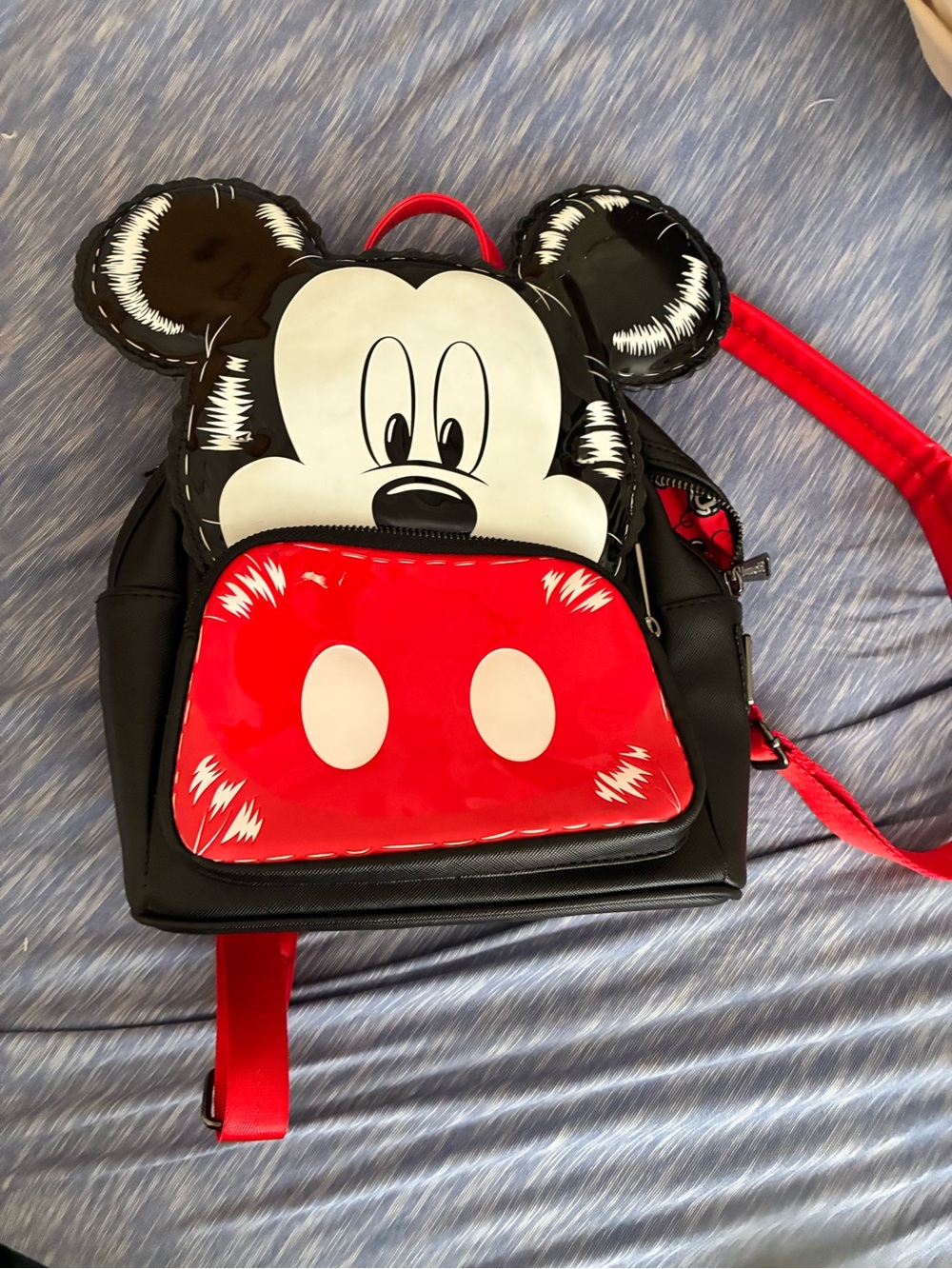 Loungefly Disney Mickey Mouse Backpack - Black, Red & White